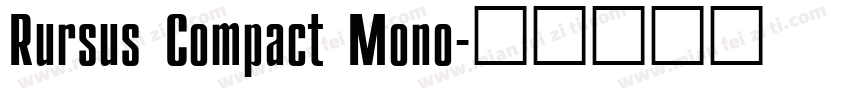 Rursus Compact Mono字体转换